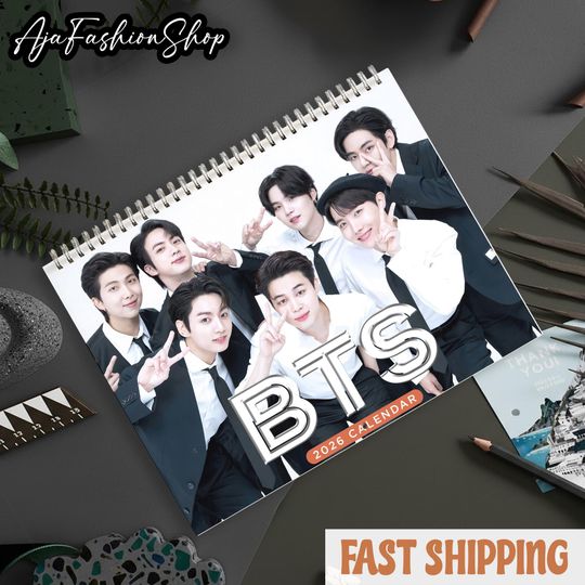 Discover B.T.S 2026 Wall Calendar, Kpop Gift For Army, Bangtan, Purple Heart, New Year Calendar, Music Fan Gift, Music Kpop Calendar, Wall Calendar