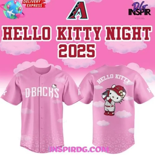 Arizonna Diamondback X Hello Kitty Night 2025 Baseball Jersey