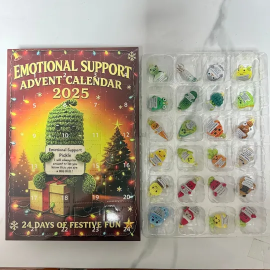 Discover 2025 Emotional Support Acrylic Advent Calendar with 24 Days Christmas Countdown