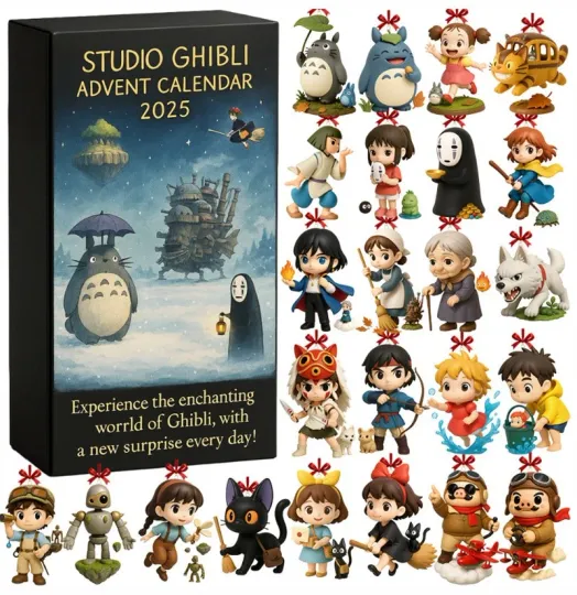 Studio Ghibli Acrylic Advent Calendar 2025 Classic 24-Day Christmas Decor