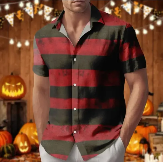 Halloween Freddy Krueger Hawaiian Shirt, Freddy Krueger Cosplay Costume