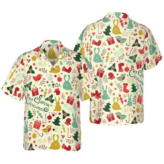 Discover Merry Christmas Pattern Hawaiian Shirt