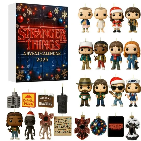 2025 Christmas Advent Calendar 24 Days Countdown for Stranger Things Decor
