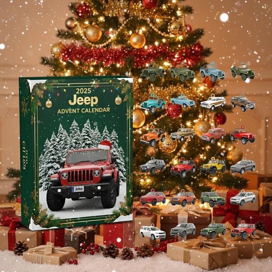 Discover Off-Road Vehicle Advent Calendar, 4x4 Truck Lover Holiday Countdown Box, Mini Car Collectible Gift Set for Men & Boys