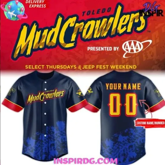 Discover Yc Custom Toledo Mud Crawler 2025 Limited Baseball Jersey