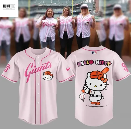 Discover Yc San Francisco Giant Hello Kitty Baseball Jersey Pink