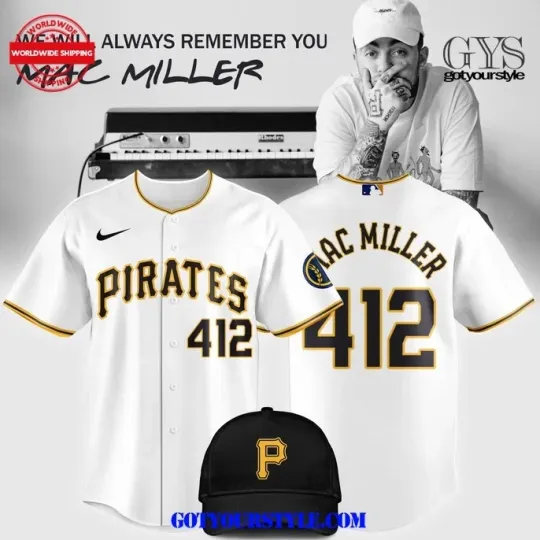 Discover Pittsburgh Pirat X macmiller 412 White Home Baseball Jersey