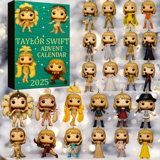 Discover 24pcs Showgirl Ornaments 2D Acrylic Advent Calendar 2025, 24 Days Countdown Christmas