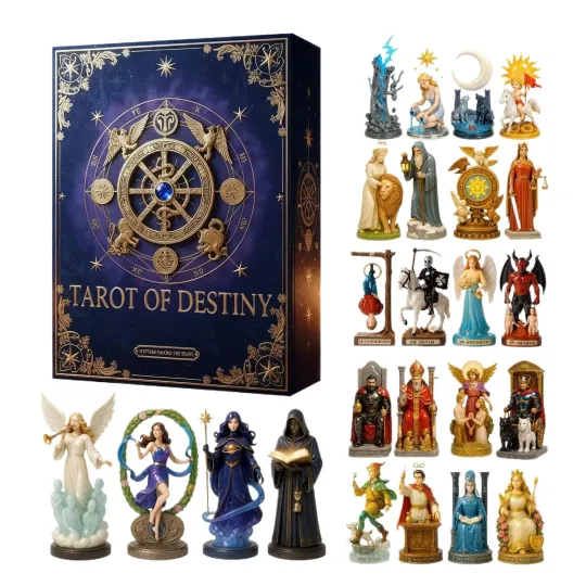 Discover 2025 Tarot Advent Calendar 2D Acrylic Figure Ornaments 24 Pieces Countdown