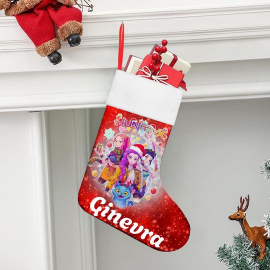 K-POP Huntrix Anime Characters Christmas Stocking for Kids and Fans