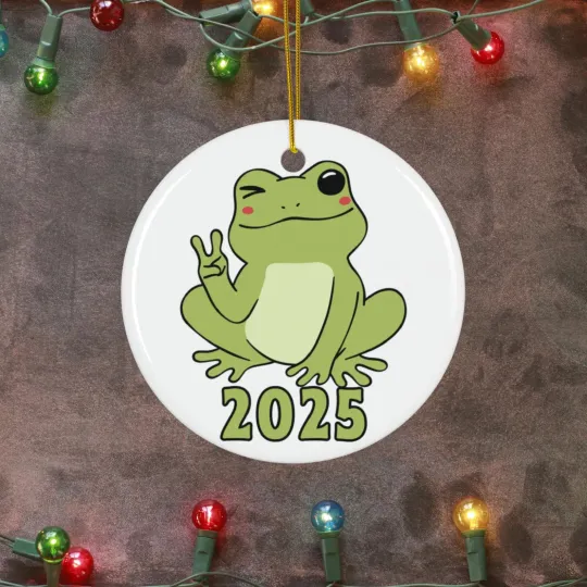 Portland Frog Ceramic Christmas Ornament Frogtifa Resist Protest Gift Holiday