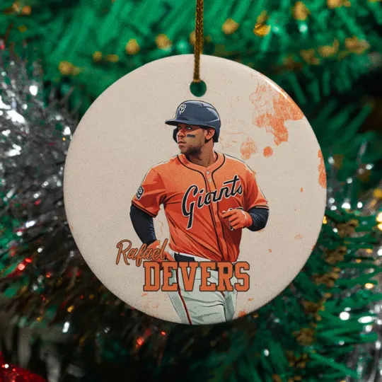 Discover Rafael Devers Inspired Design Ceramic Christmas Ornament - San Francisco Tribute