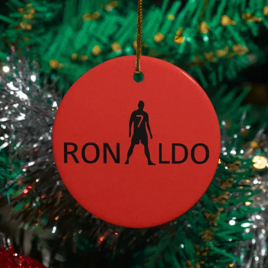 Discover Ronaldo #7 Xmas Keepsake - Portugal Team Tribute Ceramic Christmas Ornament