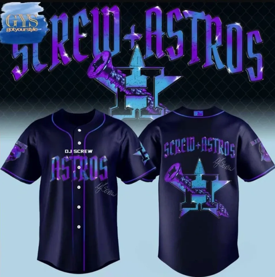 Houston Astro X Dj Screw Honor All-Time Baseball Jersey