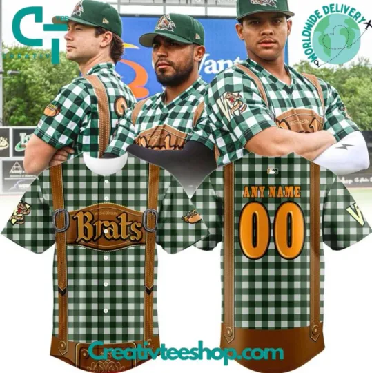 Custom Wisconsin Timber Rattler Flying Brat 2025 Baseball Jersey