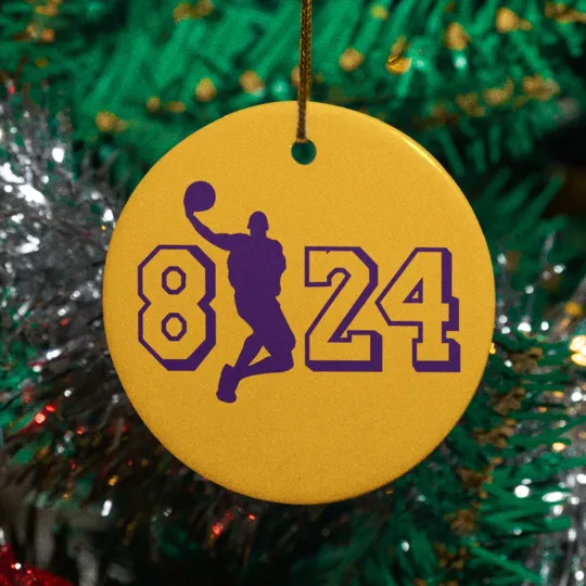Discover Kobe #8 #24 Inspired Design Ceramic Christmas Ornament - Los Angeles Fan Tribute