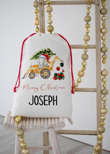 Discover Personalised Santa sack, Santa Sack, Christmas Keepsake, Christmas decor, Christmas bag, Drawstring Bag, Traditional Sack, Christmas Gift
