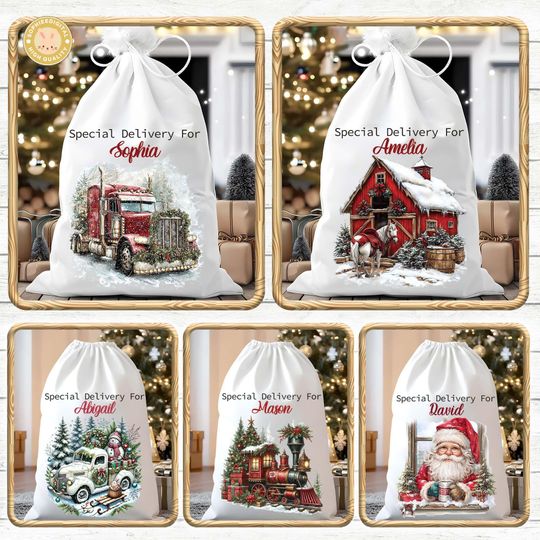 Discover 6+ Custom Large Sack Png Bundle, Custom Christmas Bag Png, Christmas Eve Png, Gingerbread Backpack Png, Santa Claus Png