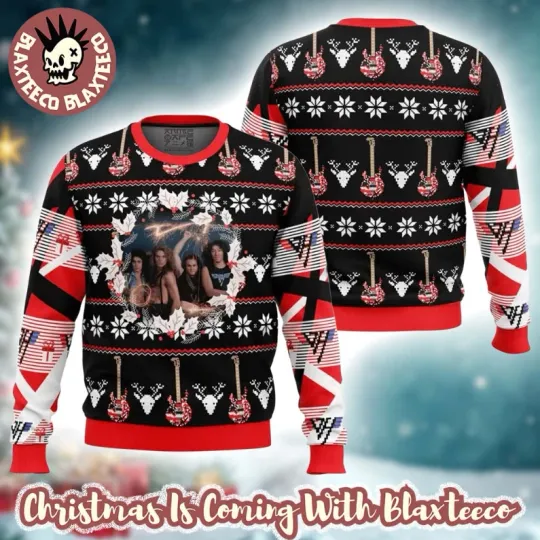 Discover van Band Photo Xmas Wreath Holiday Gifts 2025 Ugly Christmas Sweater
