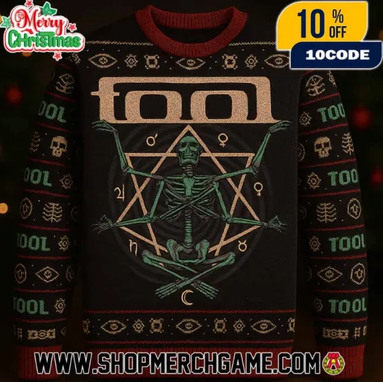 Discover Tool Progressive Metal Band Ugly Christmas Sweater Black Red