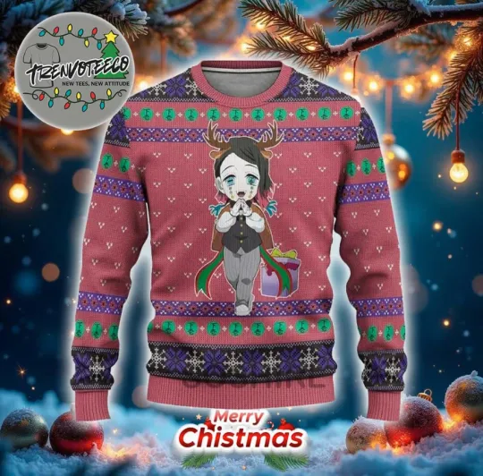 Discover demon Enmu Best Gifts For Fans Anime Christmas Ugly Sweater