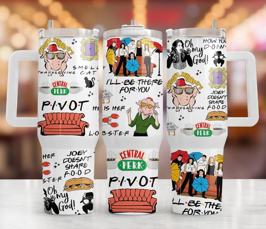 Discover Friends 40oz Tumbler PNG: Sublimation Design (Digital Download)