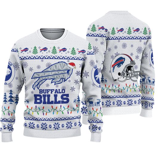 Buffalo Bills Ugly Christmas Sweater For Football Fan