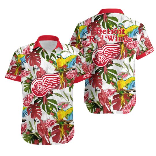 Detroit Red Wings NHL Hawaiian Shirt Sunsetstime Aloha Shirt