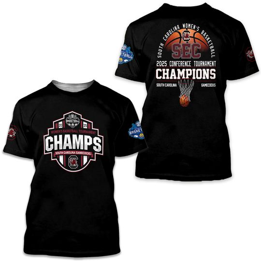 New New New!!! 2025 South Carolina Gamecock Women’s Basketball 3D Shirt