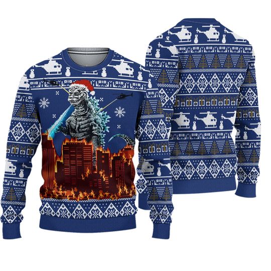 god zilla Minus One Opening Night Christmas Gift Ugly Sweater