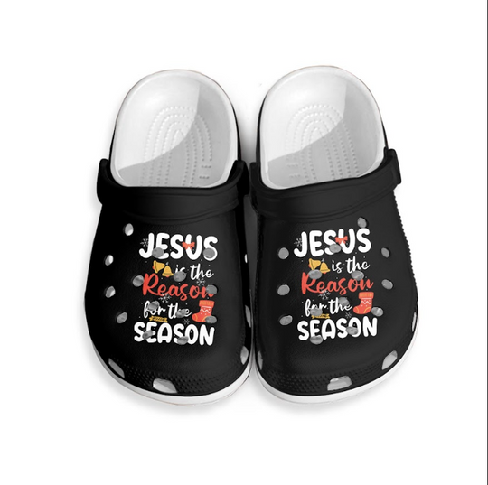 Jesus Is The Reason For The Season Christmas Faith Nurse Clogs