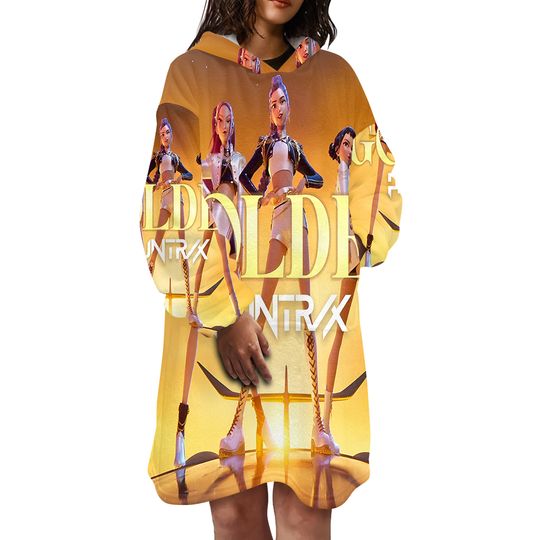 Kpop Demon Hunters Huntrix Oversized Blanket Hoodie