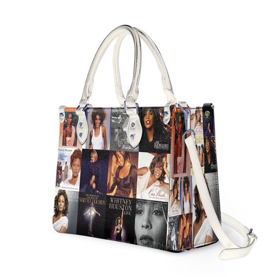 Whitney Houston Leather Bag, Whitney Houston Shoulder Bag, Crossbody Bag, Whitney Houston Handbag, Top Handle Bag