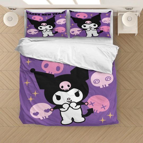 Cartoon Happy Kuromi Girl Bedding Sets