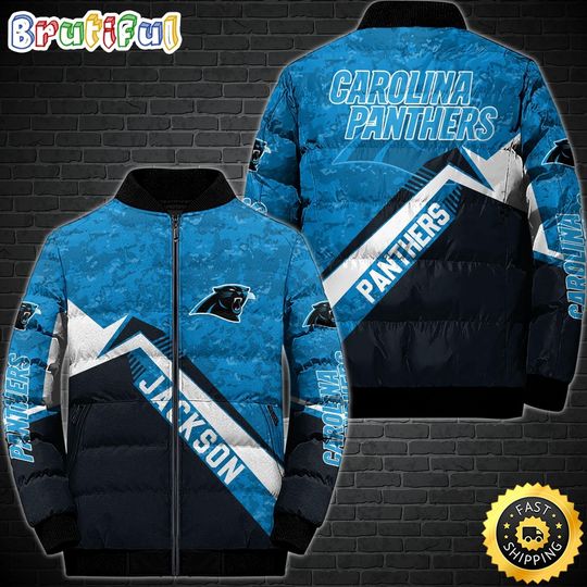 Carolina Panthers Puffer Jacket Customized Sport Down Jacket