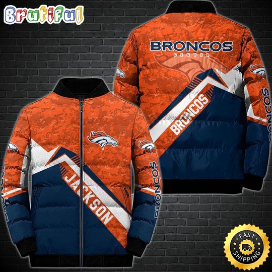 Denver Broncos Puffer Jacket Customized Sport Down Jacket