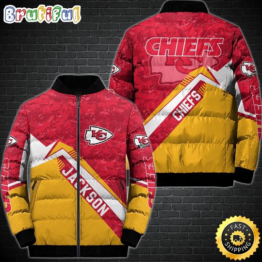Kansas City Chiefs Puffer Jacket Customized Sport Down Jacket