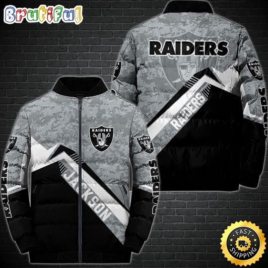 Las Vegas Raiders Puffer Jacket Customized Sport Down Jacket