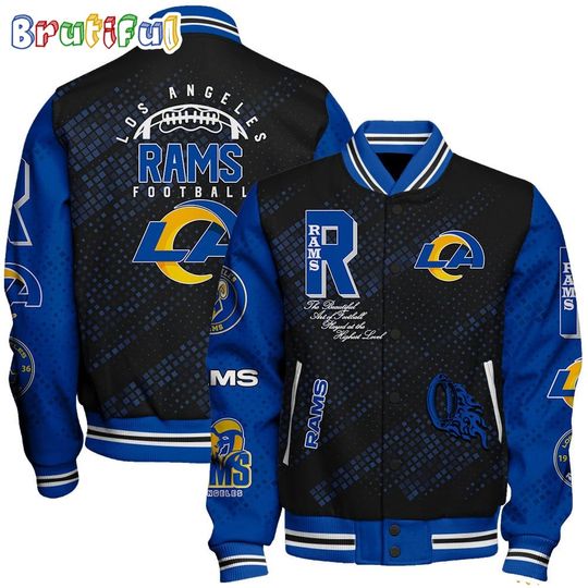Discover Los Angeles Rams Baseball Jacket Print Logo Team Football Jacket