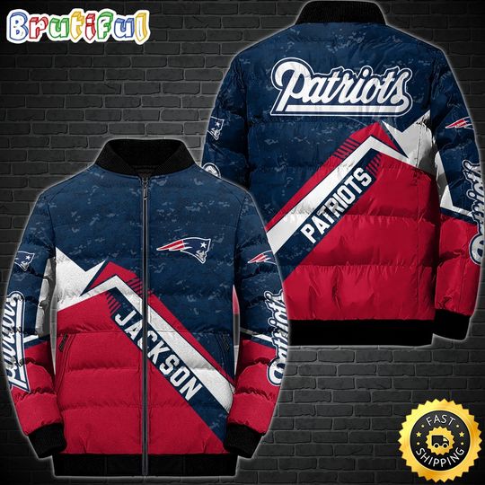 New England Patriots Puffer Jacket Customized Sport Down Jacket