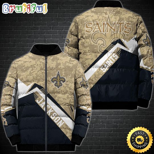 New Orleans Saints Puffer Jacket Customized Sport Down Jacket