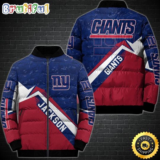 New York Giants Puffer Jacket Customized Sport Down Jacket