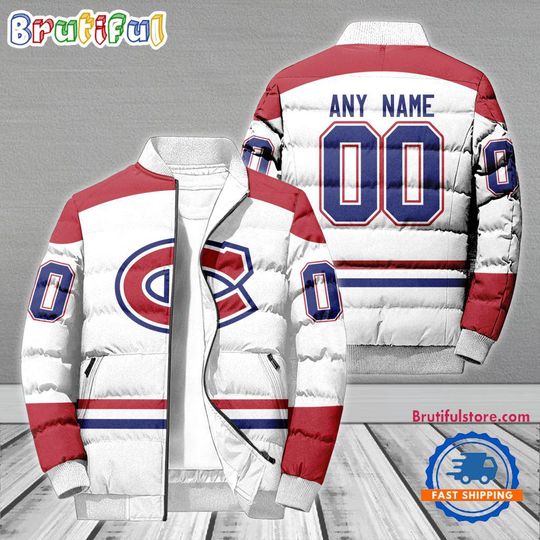 Montreal Canadiens Hockey Team Personalized Away New Puffer Jacket