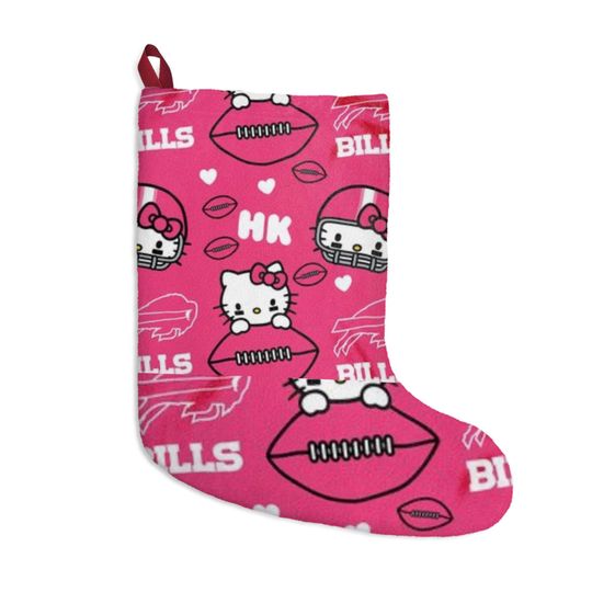 Discover Retro NY Buffalo Bills Football Kitty New York Pink football Christmas Tree Cat Holiday Dorm Alumni Fan Stocking Gift
