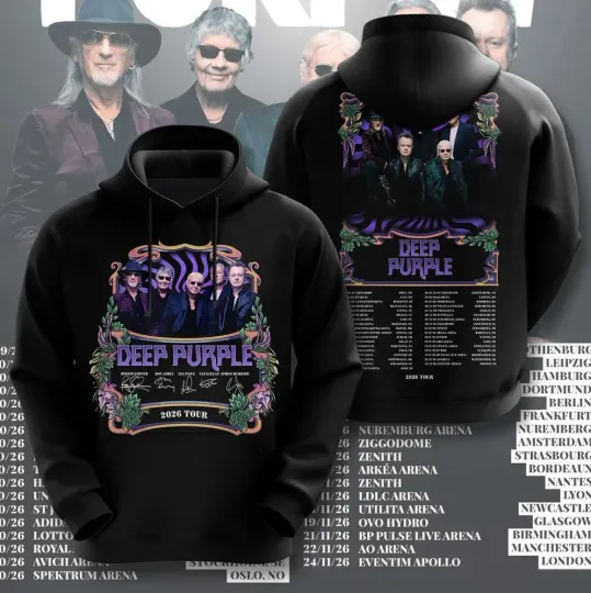 Deep Purple Tour 2026 3D Hoodie