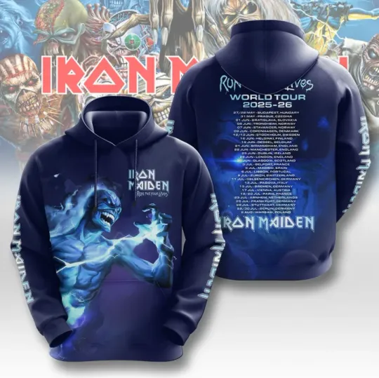 Iron Maiden Run For Your Lives World Tour 3D Hoodie