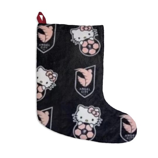 Discover Merry Angel City FC Kitty Christmas Tree Stocking Soccer Futbol Cat Holiday Gift