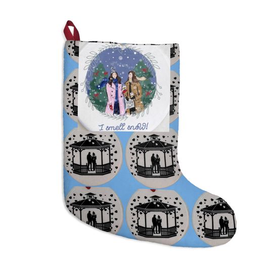 Merry Gilmore Girls Stars Hollow Rory Lorelei Lukes Chilton Snow Coffee Christmas Tree Holiday Stocking Gift