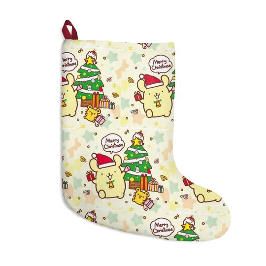 Retro Pompompurin Pom Purin Kitty Dog Christmas Tree Holiday Stocking Gift