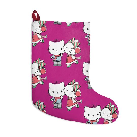Discover Retro Merry Dear Daniel Kitty Christmas Tree Stocking Holiday Gift Present